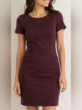 Nora Gardner Red Black Cap Sleeve Sheath Dress Sz. 4